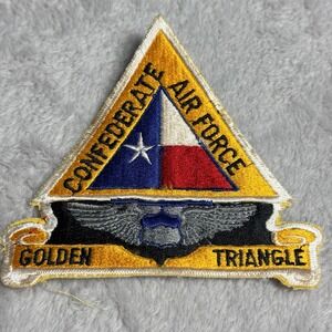 Confederate‎ Air Force Patch Golden Triangle Texas Wing Yellow Vintage Aviation